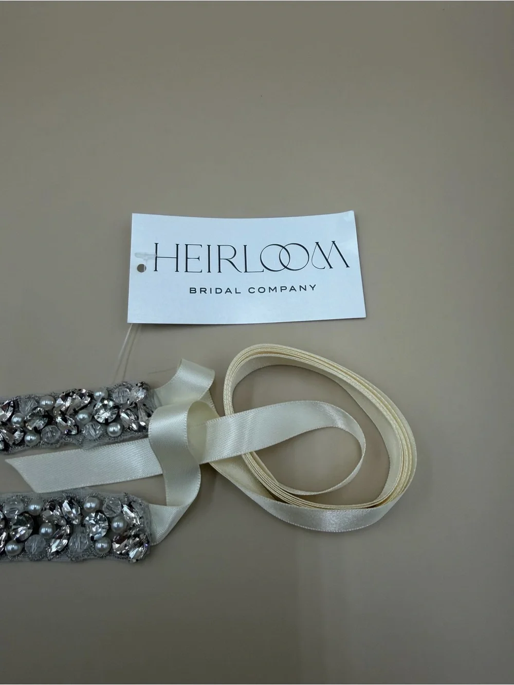 Sparkling Crystal Pearl Wedding Dress Belt Silver Bridal Sash NWT